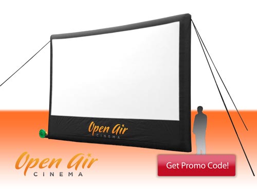 12 Days of Outdoor Movies Savings: Day 1, OAC's Brand New Home 20' Inflatable Movie Screen