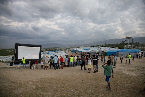 Outdoor Movies in Haiti: September 30, 2011