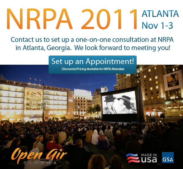 Open Air Cinema at NRPA 2011 in Atlanta Georgia