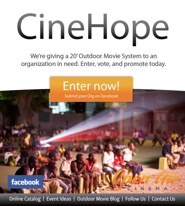 Win a 20' Outdoor Movie System Through Project CineHope!