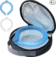 Neck cooling ring 2-pack with insulated carry bag