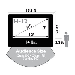 Home Outdoor Movie Screen Kit 12'