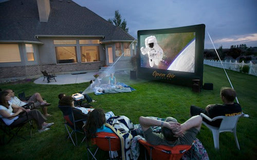 Barbecue Cinema With An Open Air Cinema Inflatable Movie Screen System