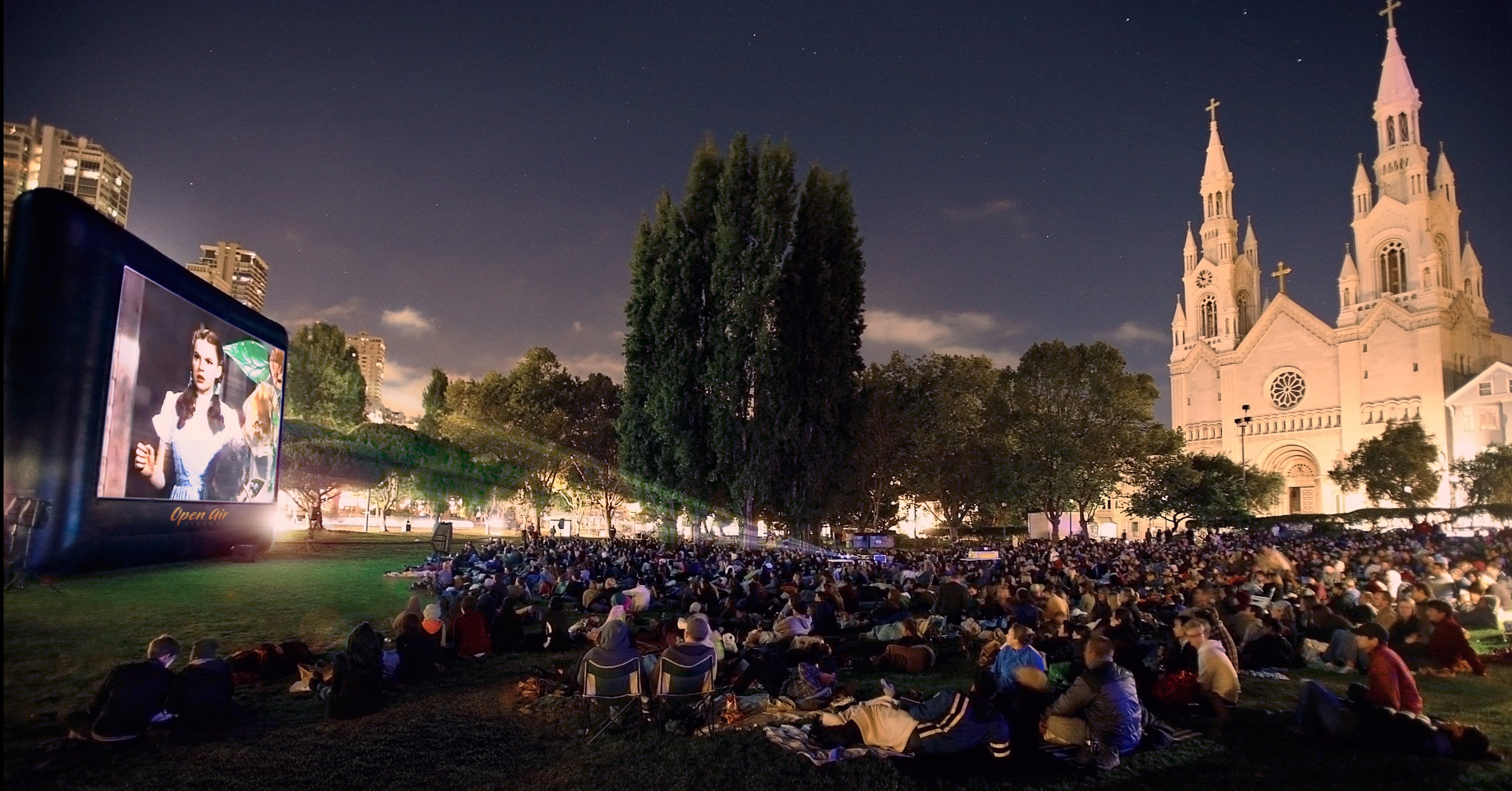 System Open Time Open Air Cinema | Telas e sistemas de cinema ao ar livre infláveis ...