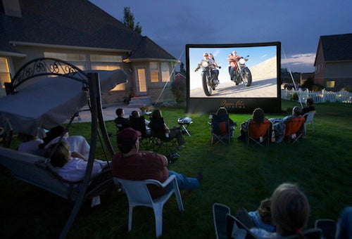 Backyard Movies With Open Air Cinema's 16' Home Inflatable Movie Screen System