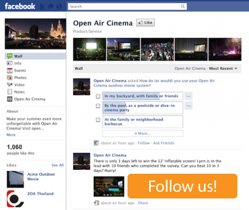 Follow Open Air Cinema on Facebook Today and Keep in the Know About Outdoor Movies