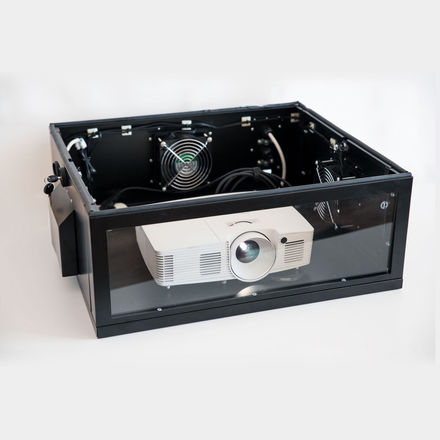 Open Air Cinema weatherproof projector enclosure for ultra-short-throw projectors