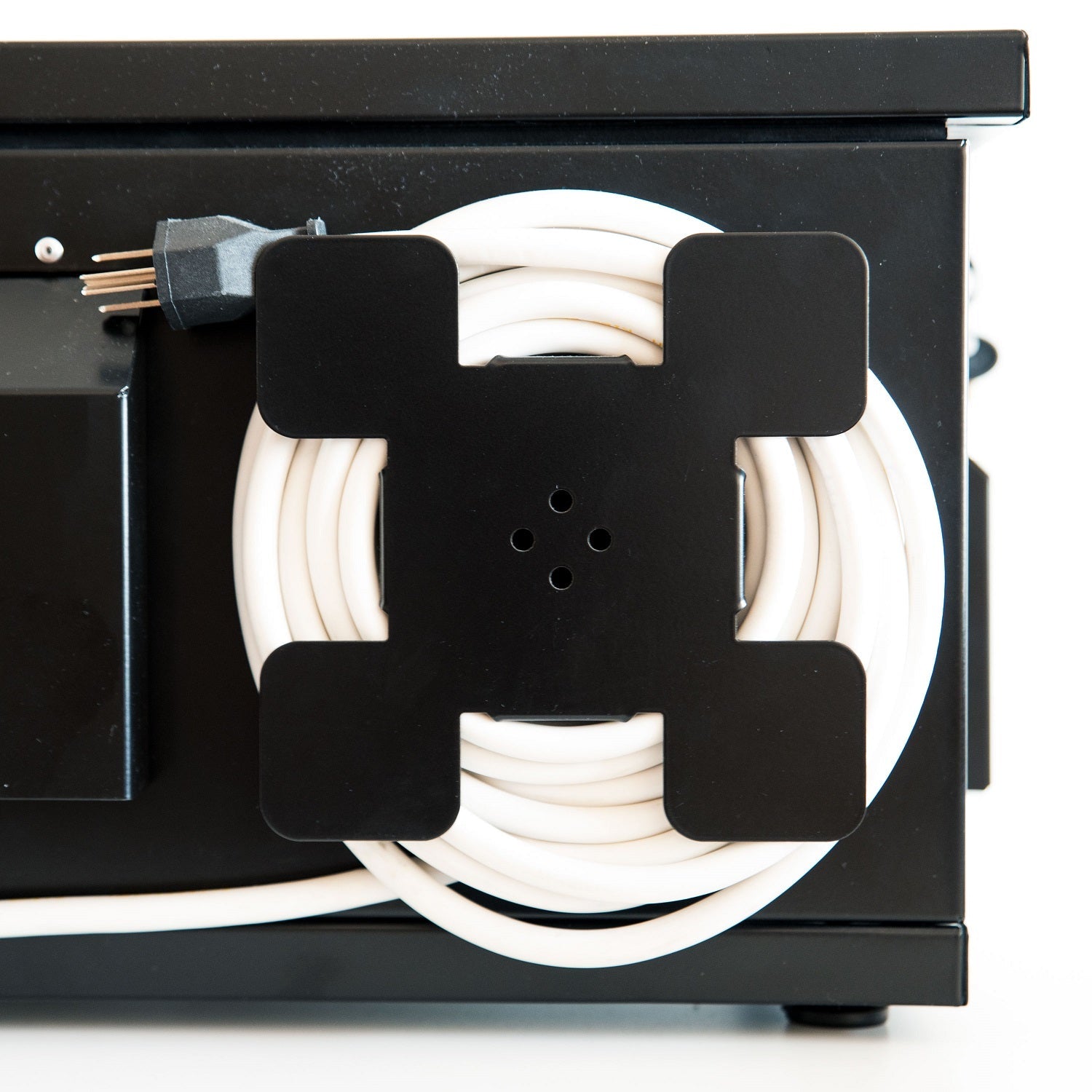 Ultra-short-throw projector enclosure, side view