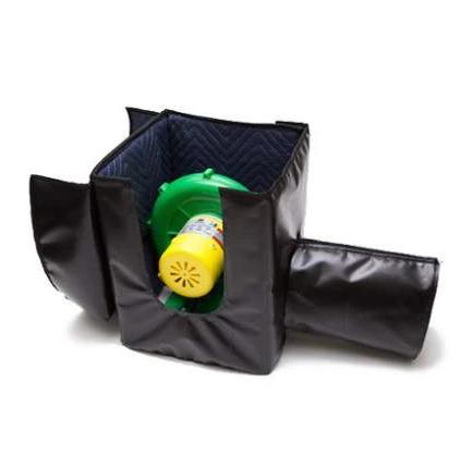 Sound-dampening blower box included with the Pro 12' screen kit